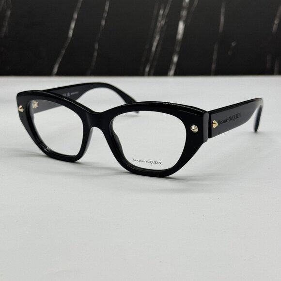 NEW ALEXANDER MCQUEEN EYEGLASSES, ALEXANDER MCQUEEN AM0410O 001 - Picture 3 of 10